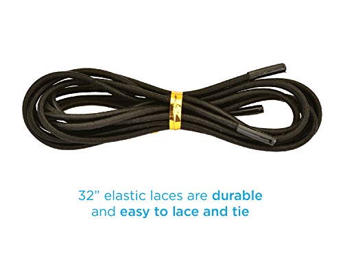 NOVA Elastic Shoelaces, 32 Length Stretchable Shoelaces, One Pair, Black or White