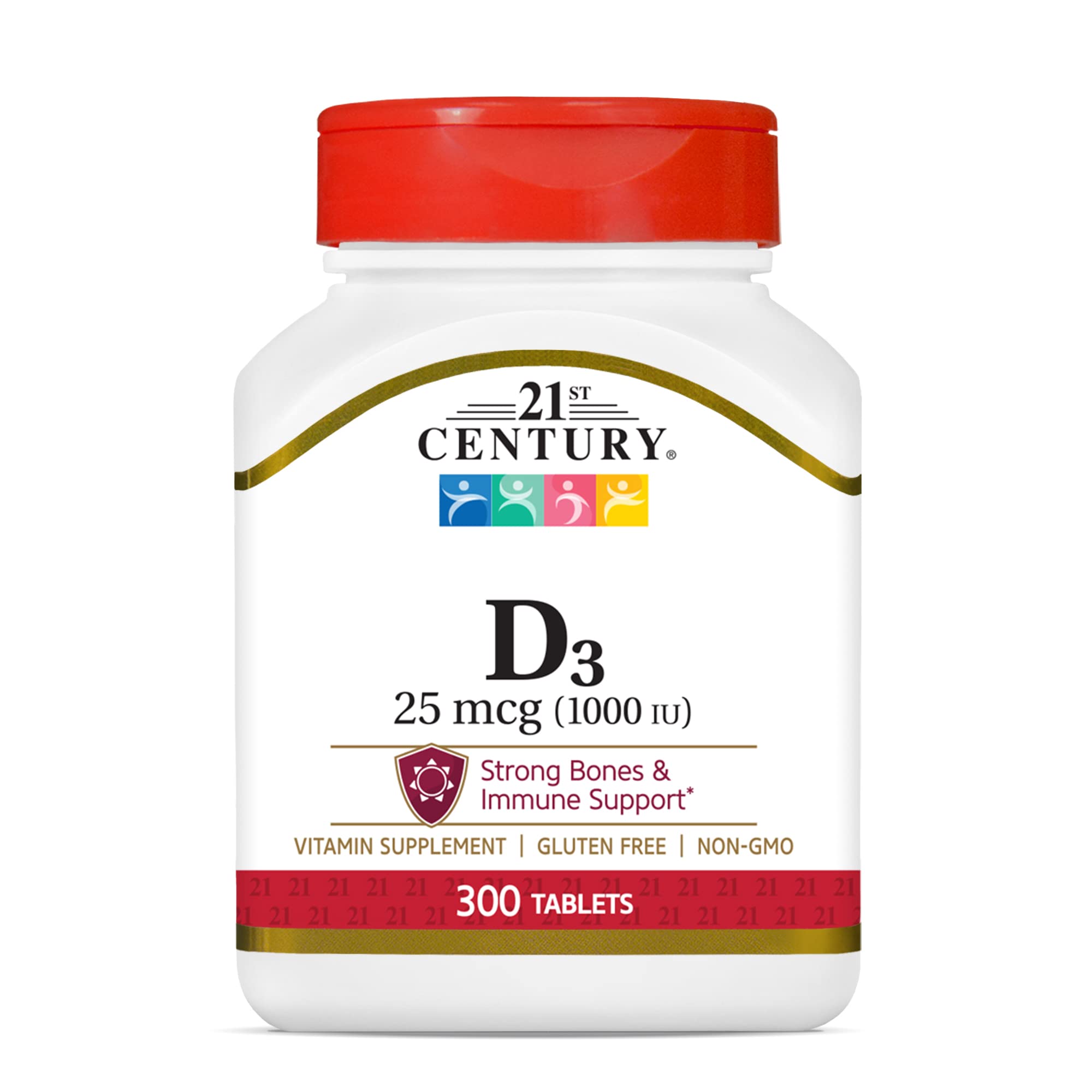 21st Century D 1000 IU Tablets, 300 Count