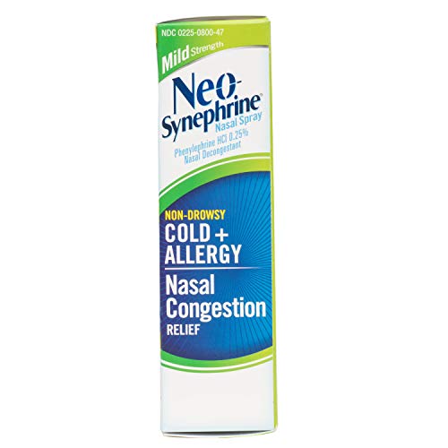 Neosynephrine Decongestant Nasal Spray for Cold & Sinus Relief, Mild Strength, 0.5 Fl Oz