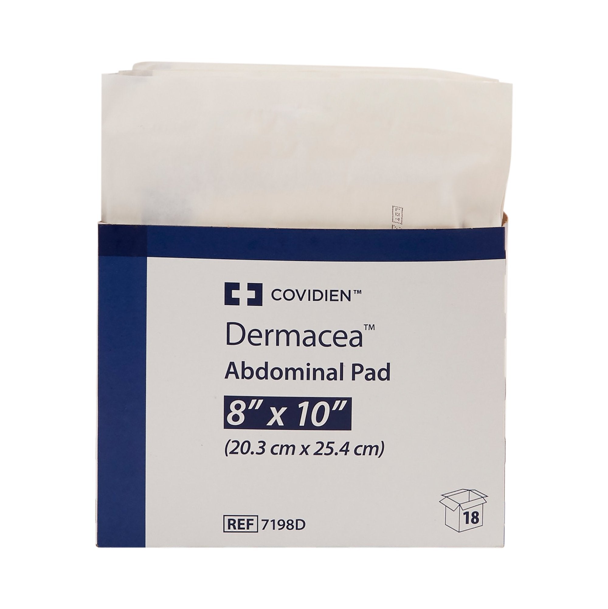 Abdominal Pad Dermacea Nonwoven Fluff 8 X 10 Inch Rectangle Sterile