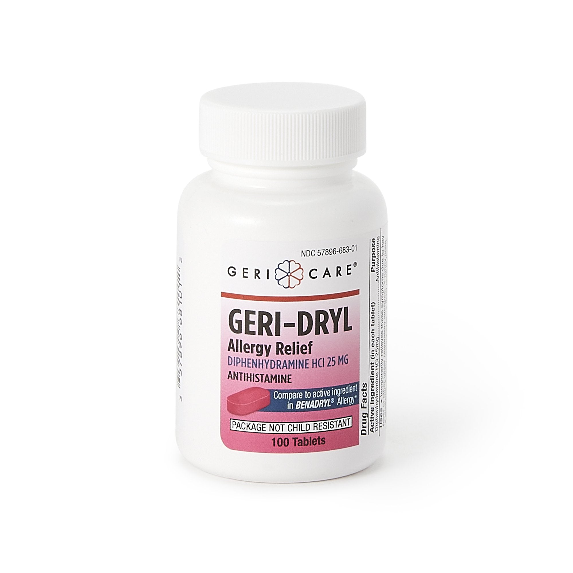 Allergy Relief Geri-Dryl 25 mg Strength Tablet 100 per Bottle