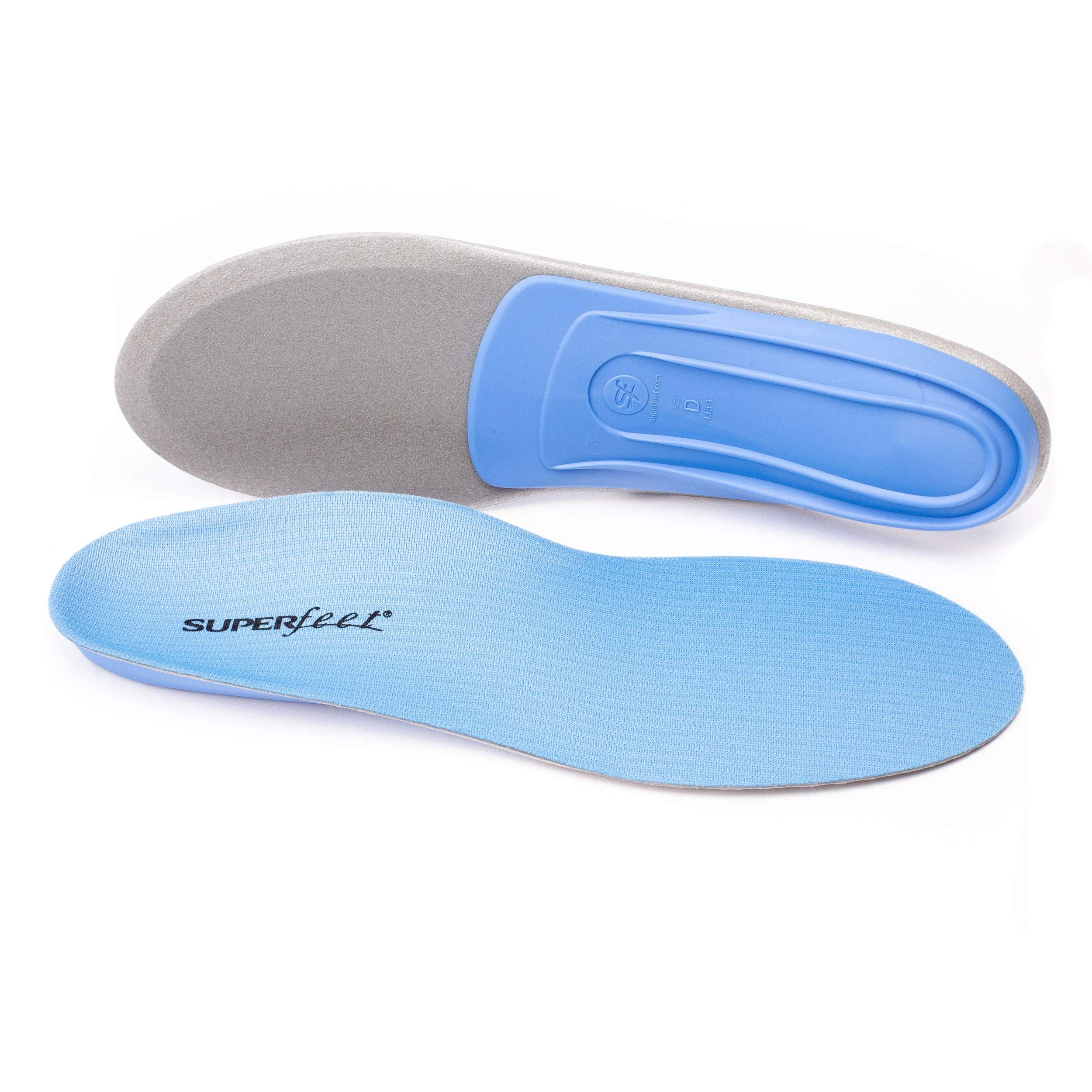 Superfeet BLUE - Foam Shoe Insoles for Medium Arch Support - 5.5-7 Men / 6.5-8 Women