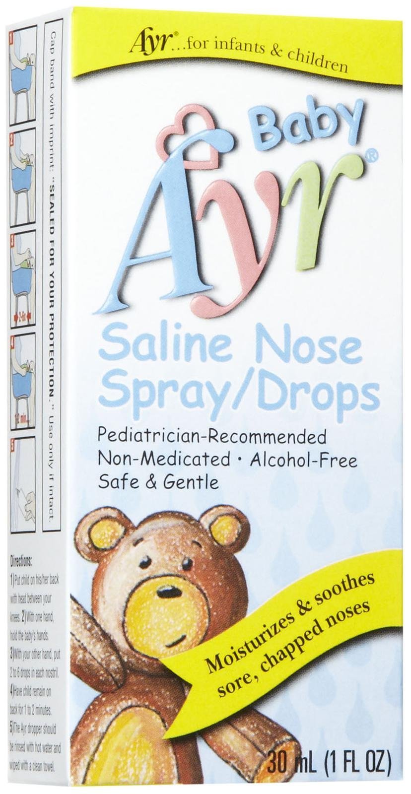 AYR Baby Saline Nasal Spray/Drops, 1 Oz