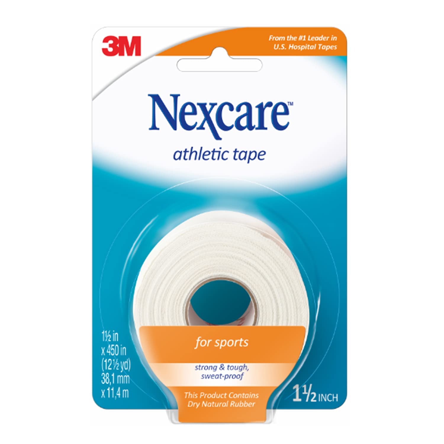 Nexcare Athletic Cloth Tape, Tears Easily, For All-Purpose Athletic Use, 1 Roll