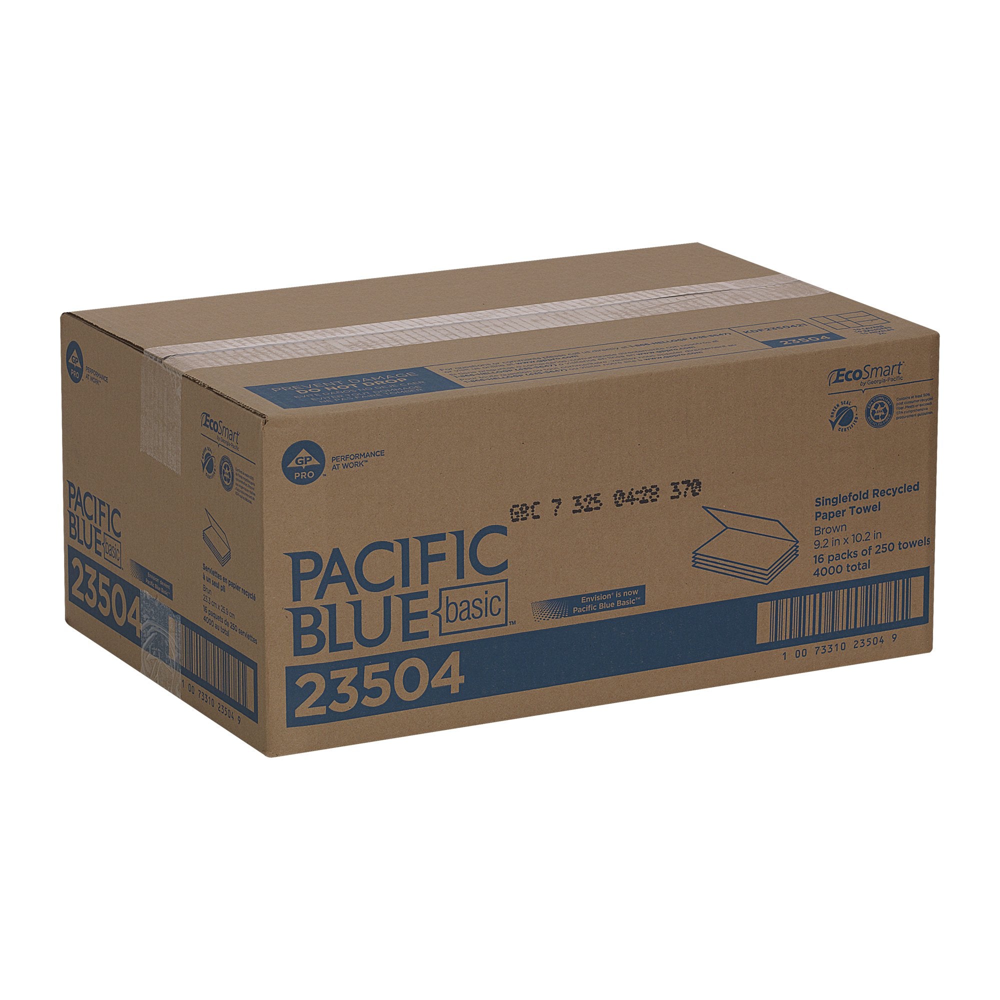 Paper Towel Pacific Blue Basic Single-Fold 9-1/4 X 10-1/4 Inch