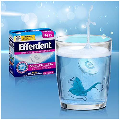 Efferdent Denture Cleanser Tablets, Complete Clean, Cleanser for Retainer and Dental Appliances, 44 Tablets