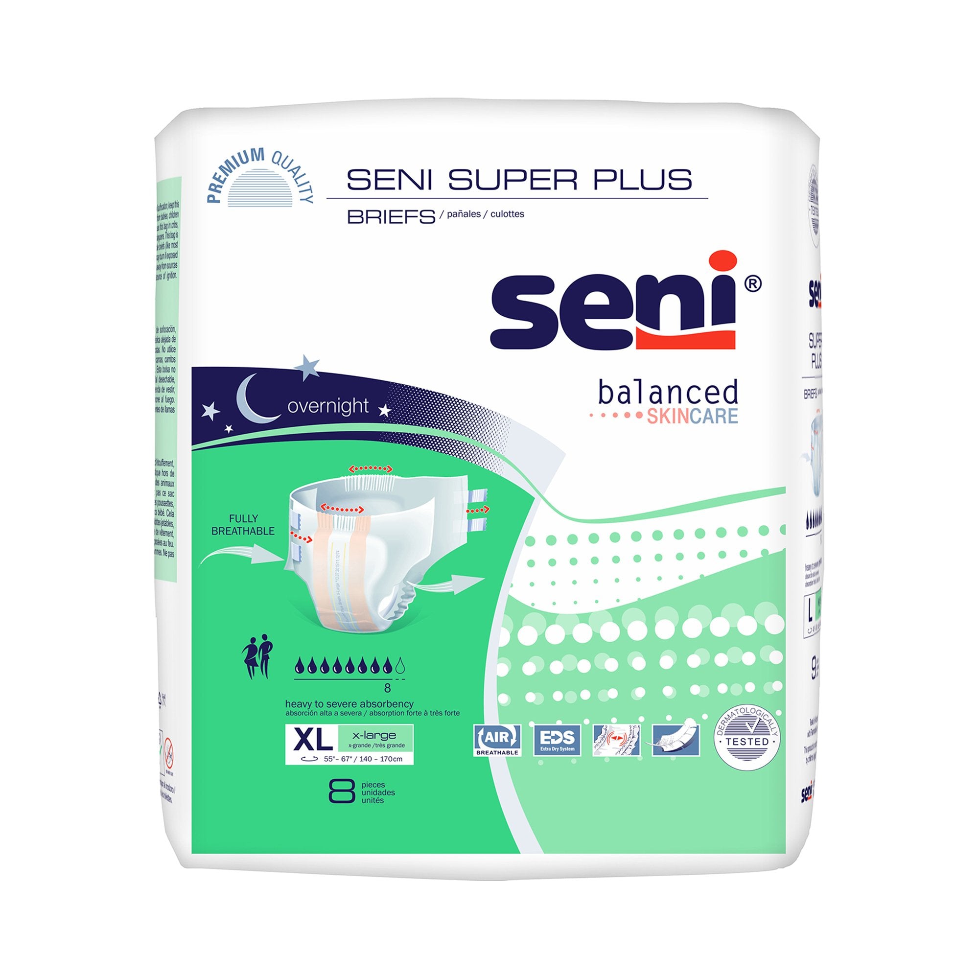 Unisex Adult Incontinence Brief Seni Super Plus X-Large Disposable Heavy Absorbency