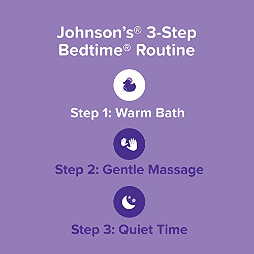 Johnson's Baby TearFree Bedtime Bath with Soothing NaturalCalm fl, Purple, Aromas, 13.6 Fl Oz (Pack of 3)