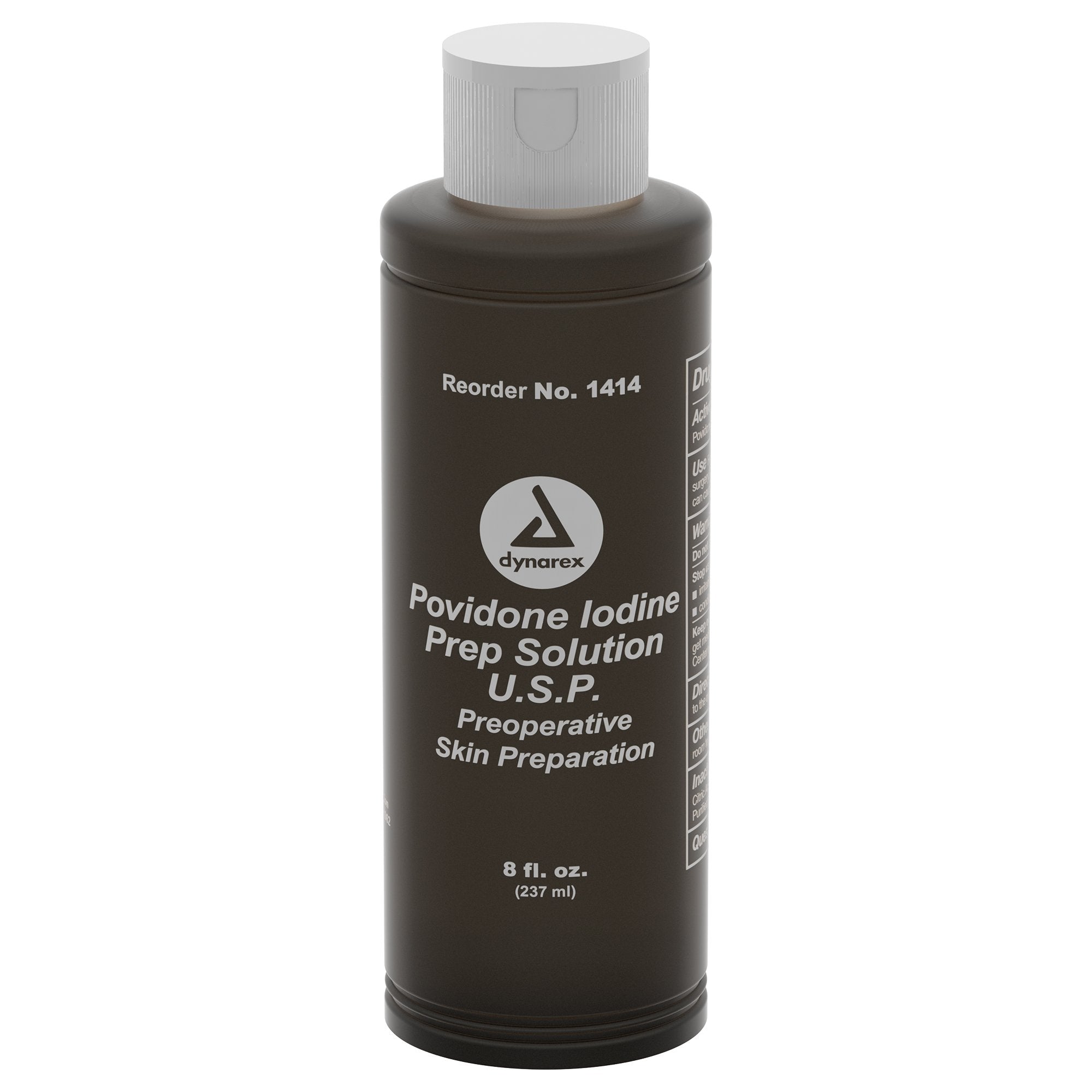 Skin Prep Solution Dynarex 8 oz. Bottle 10% Strength Povidone-Iodine NonSterile