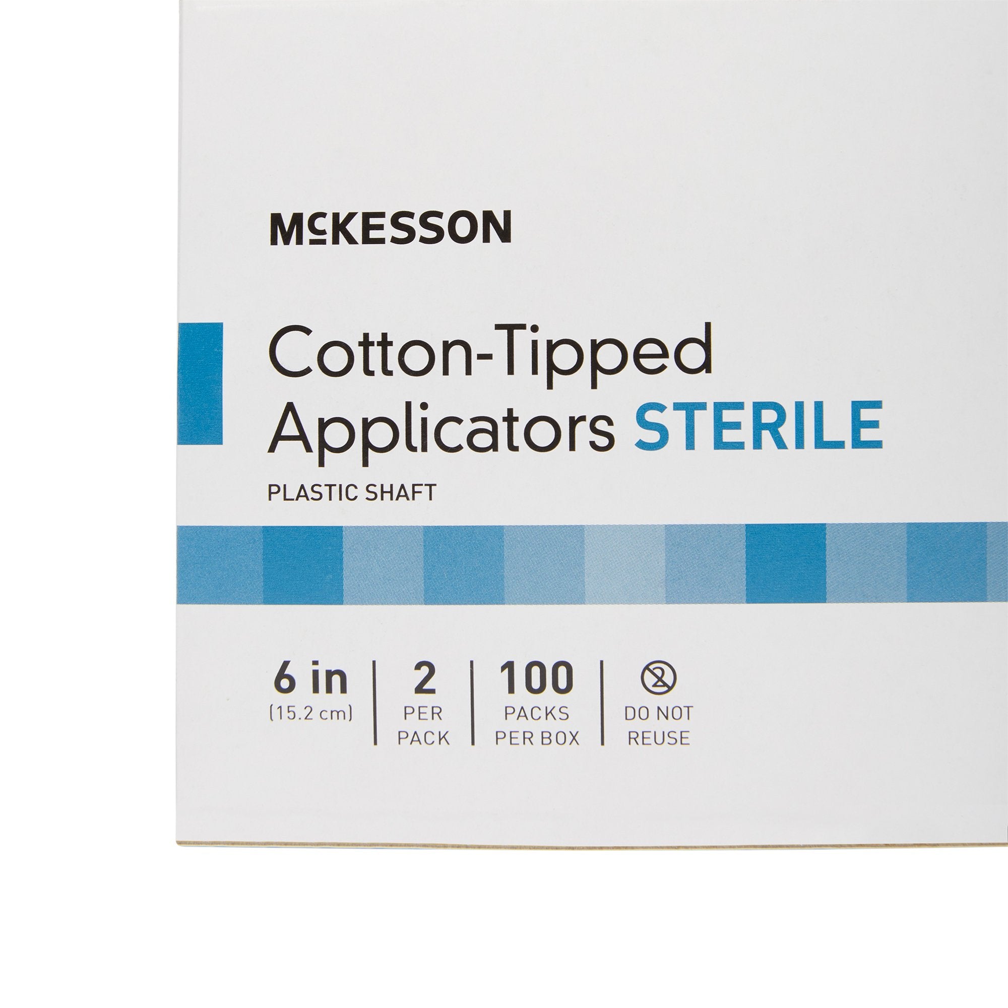 Swabstick McKesson Cotton Tip Plastic Shaft 6 Inch Sterile 2 per Pack