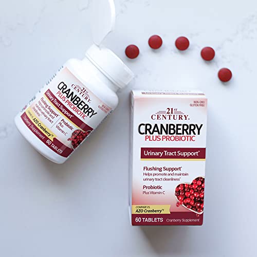21st Century Cranberry Plus Probiotic Tablets, 60 Count