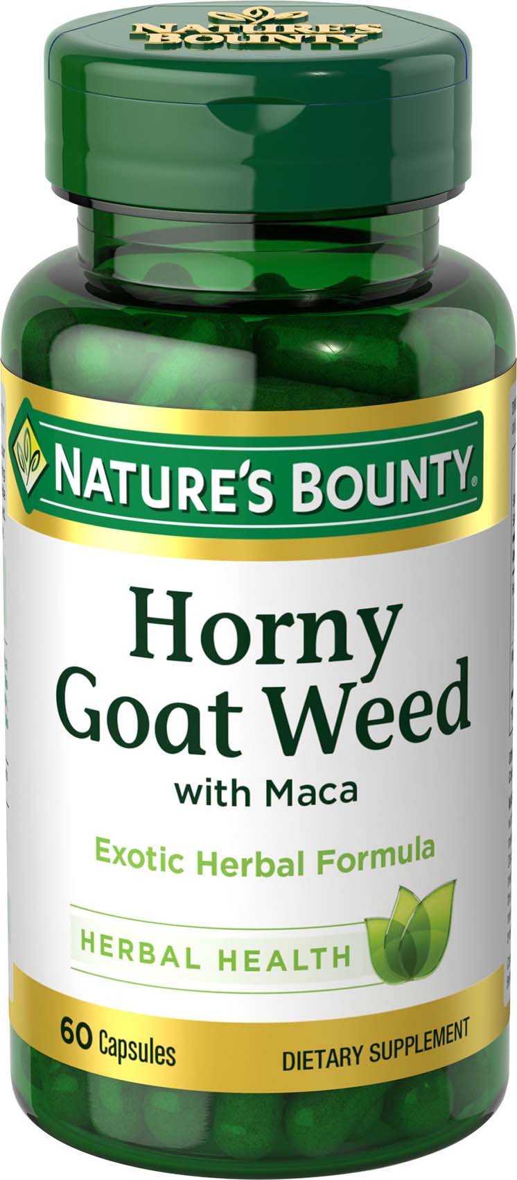 Nature's Bounty Horny Goat Weed w/Maca, 60 Capsules