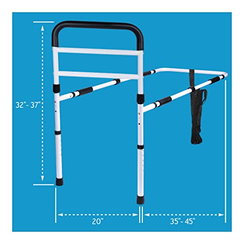 Carex Bed Rails for Elderly Adults - Adult Bed Rails and Bed Grab Bar for Elderly, Seniors, People with Mobility Issues - Tool-Free Assembly 37x20x45 Inch (Pack of 1)