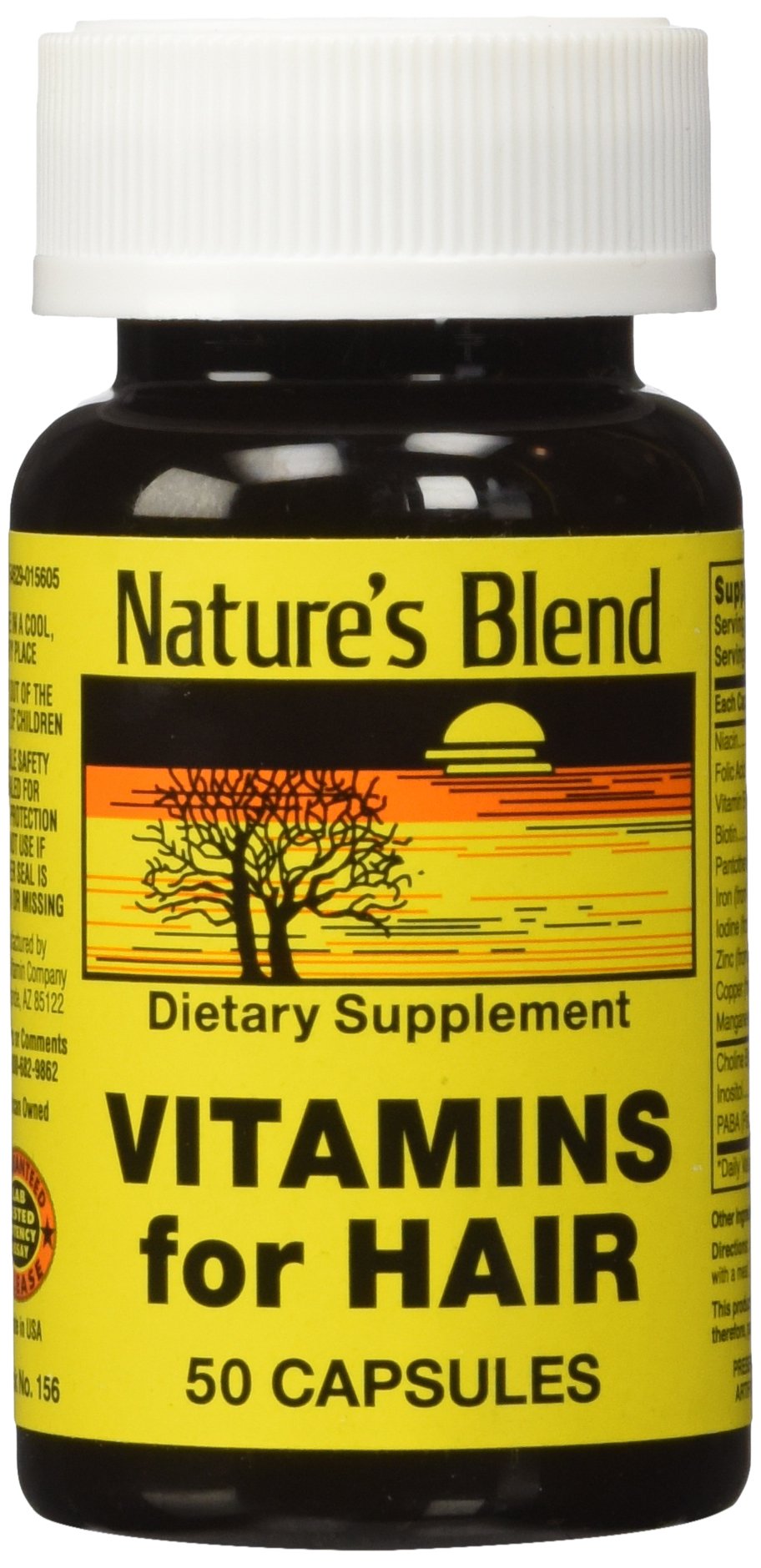 Nature's Blend Vitamins For Hair Capsules 50 Ct