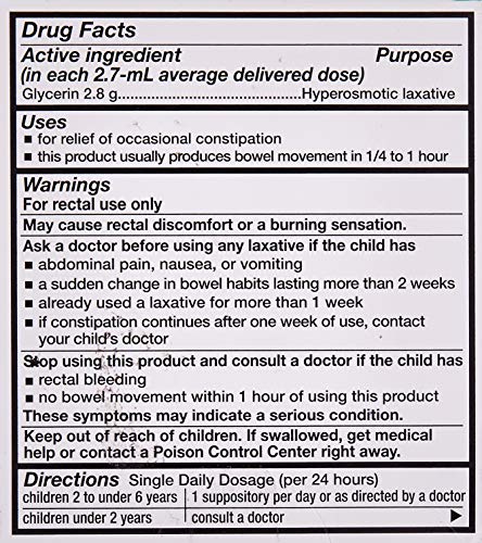 Fleet Children's Pedia-Lax Liquid Glycerin Suppositories -- 6 Suppositories