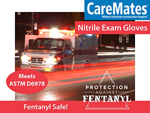 CareMates Nitrile Examination Gloves (50 gloves) Medium Size