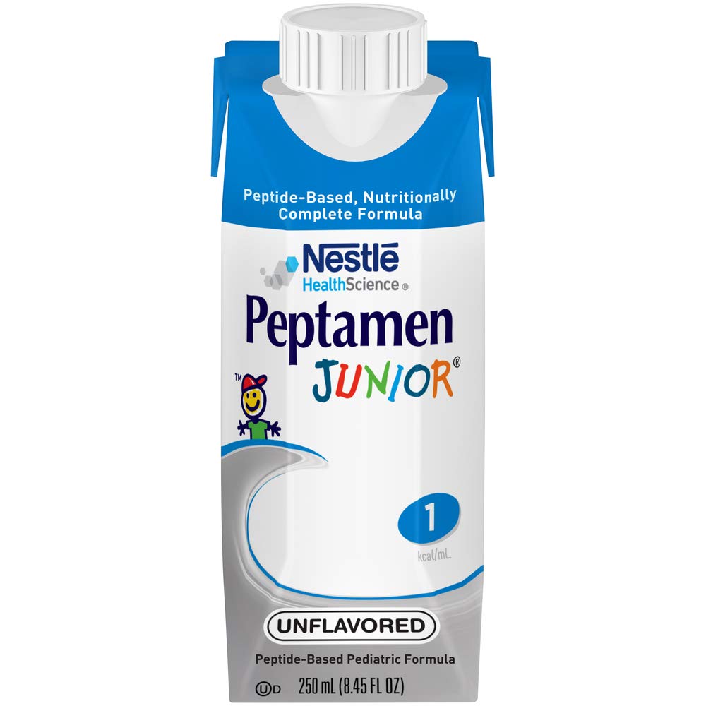 Peptamen Junior Peptide-Based Complete Nutrition, Unflavored, 8.5 Oz Box (24 Pack), 8.45 Fl Oz (Pack of 24)
