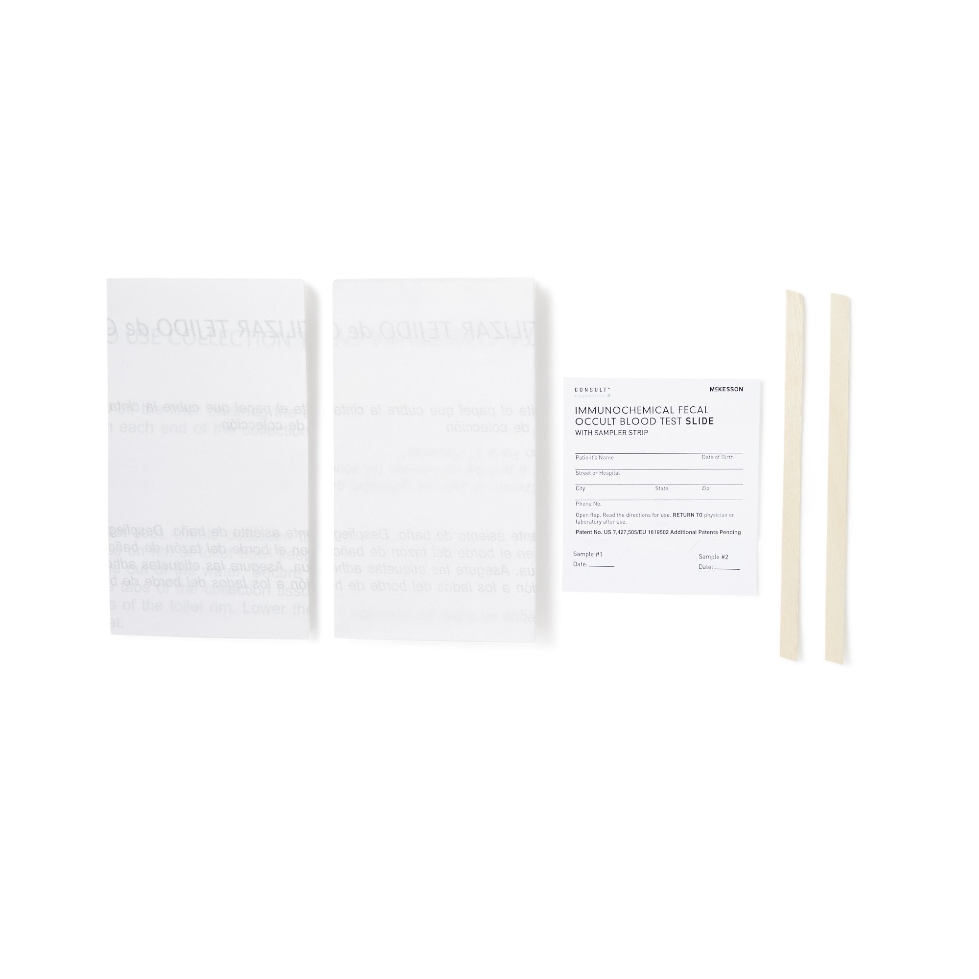 Stool Collection Kit Consult Mailing Envelopes Containing 1 Sampler Slide, 2 Collection Tissues, 2 Applicator Sticks, and 1 Patient Instructions Consult iFOBT Tests MFR #'s 4485, 4486, and 4487