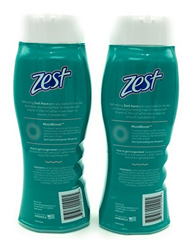 Zest Body Wash, Aqua, 18 Ounce, 2 Pack