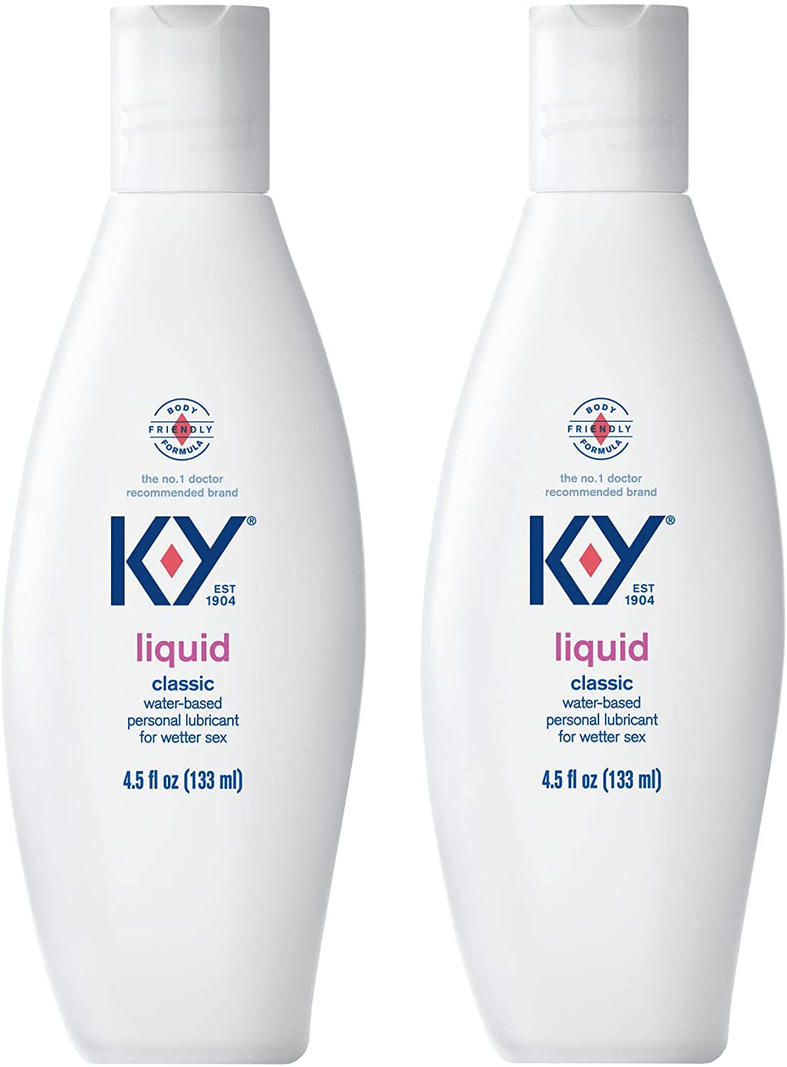 K-Y Liquid Water Based Personal Lubricant, 4.5 oz (Pack of 2)