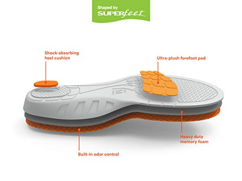 Superfeet Work Insole Orange SM (US Men's 5.58, Women's 6.59) Medium