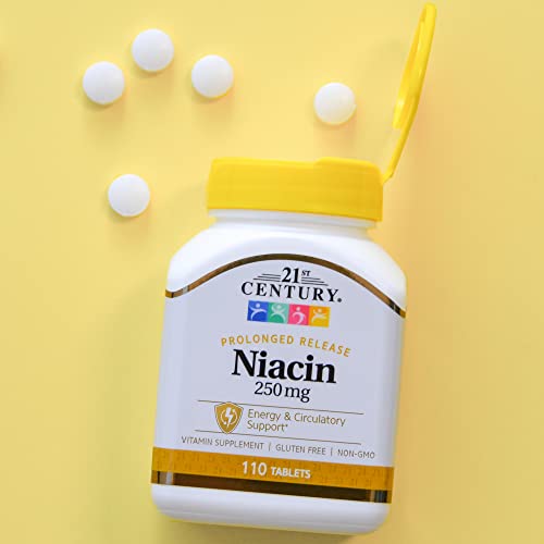 21st Century Niacin 250 mg Tablets, 110-Count (Pack of 2)