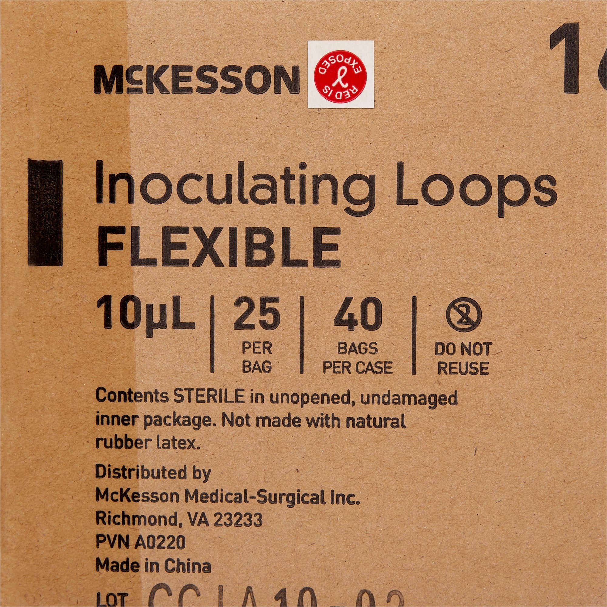 Inoculating Loop McKesson 10 ?L High Impact Polystyrene Integrated Handle Sterile