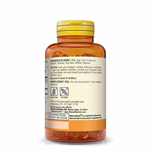 MASON NATURAL Lutein 6 mg with Vitamin E - Healthy Vision and Eye Function, Supports Eye Health, 60 Softgels