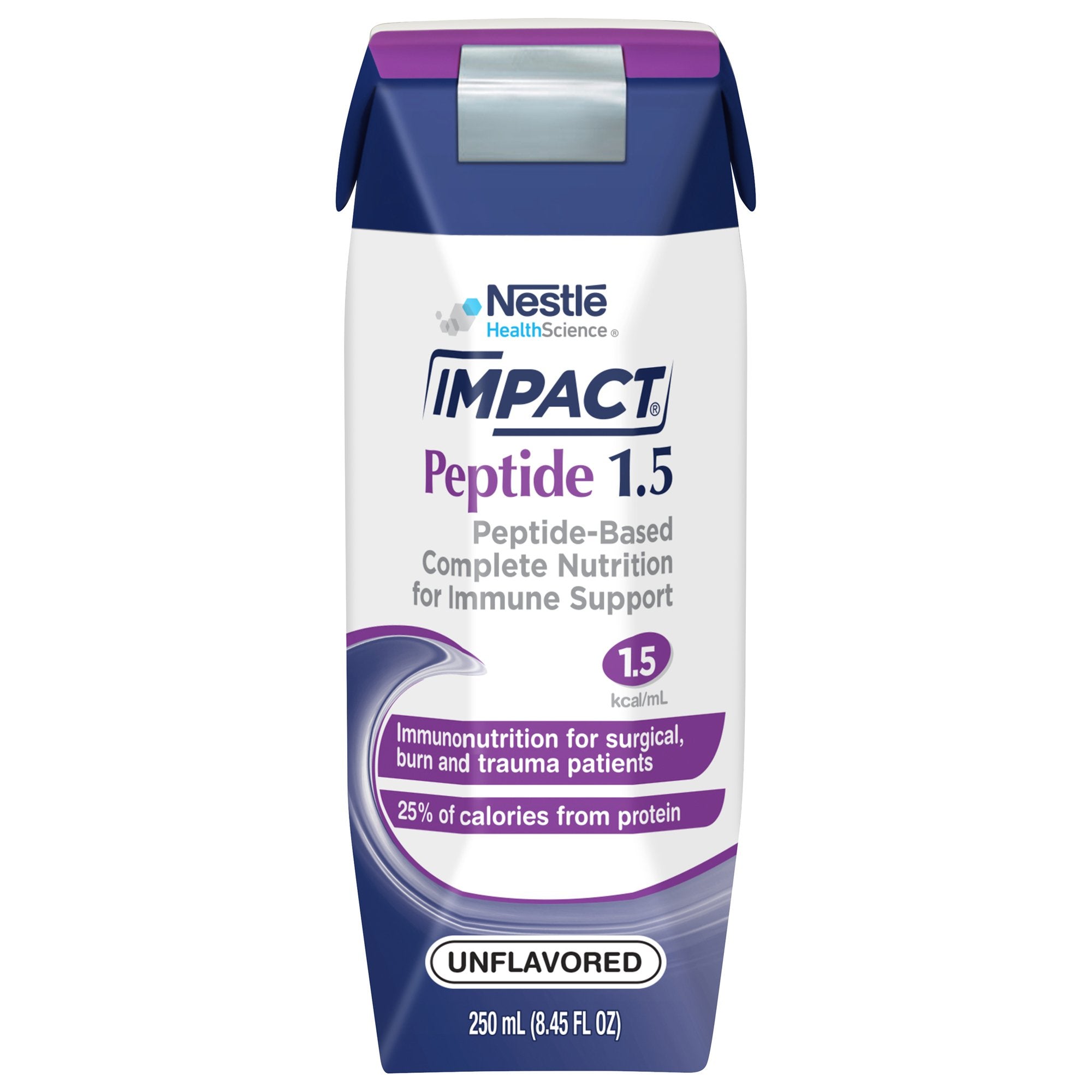 Tube Feeding Formula Impact Peptide 1.5 Unflavored Liquid 250 mL Carton