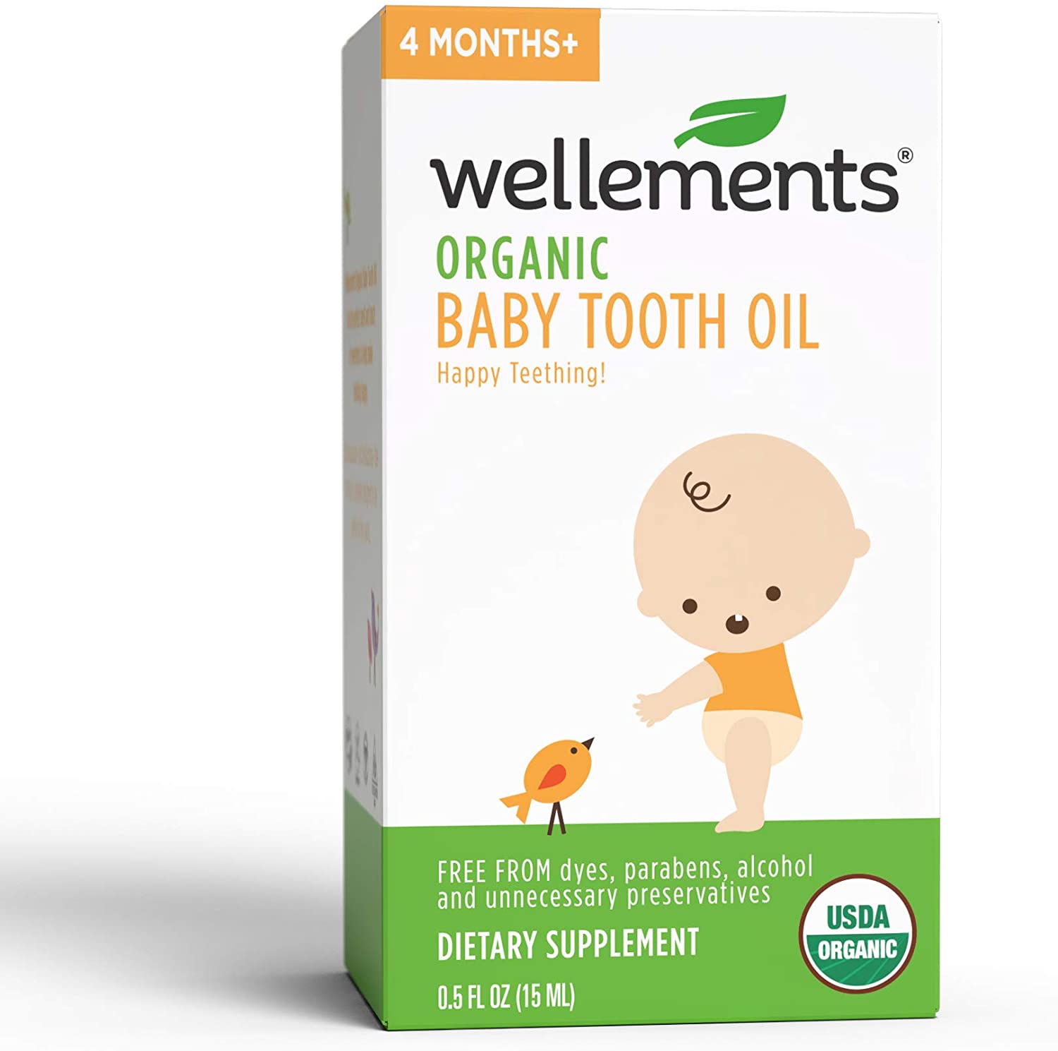 Wellements Organic Baby Tooth Oil - 0.5 oz