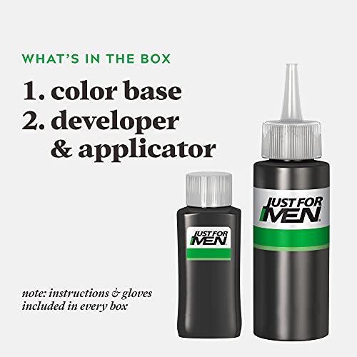 Just For Men Shampoo-In Color, Mens Hair Dye with Vitamin E for Stronger Hair - Jet Black, H-60, 1 Pack (Formerly Original Formula)