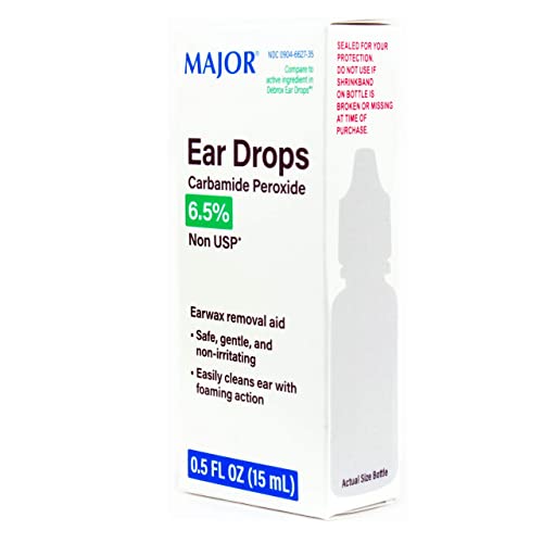 MAJOR Ear Drops Earwax Removal Aid 0.5oz 15mL CARBAMIDE PEROXIDE 6.5% USA