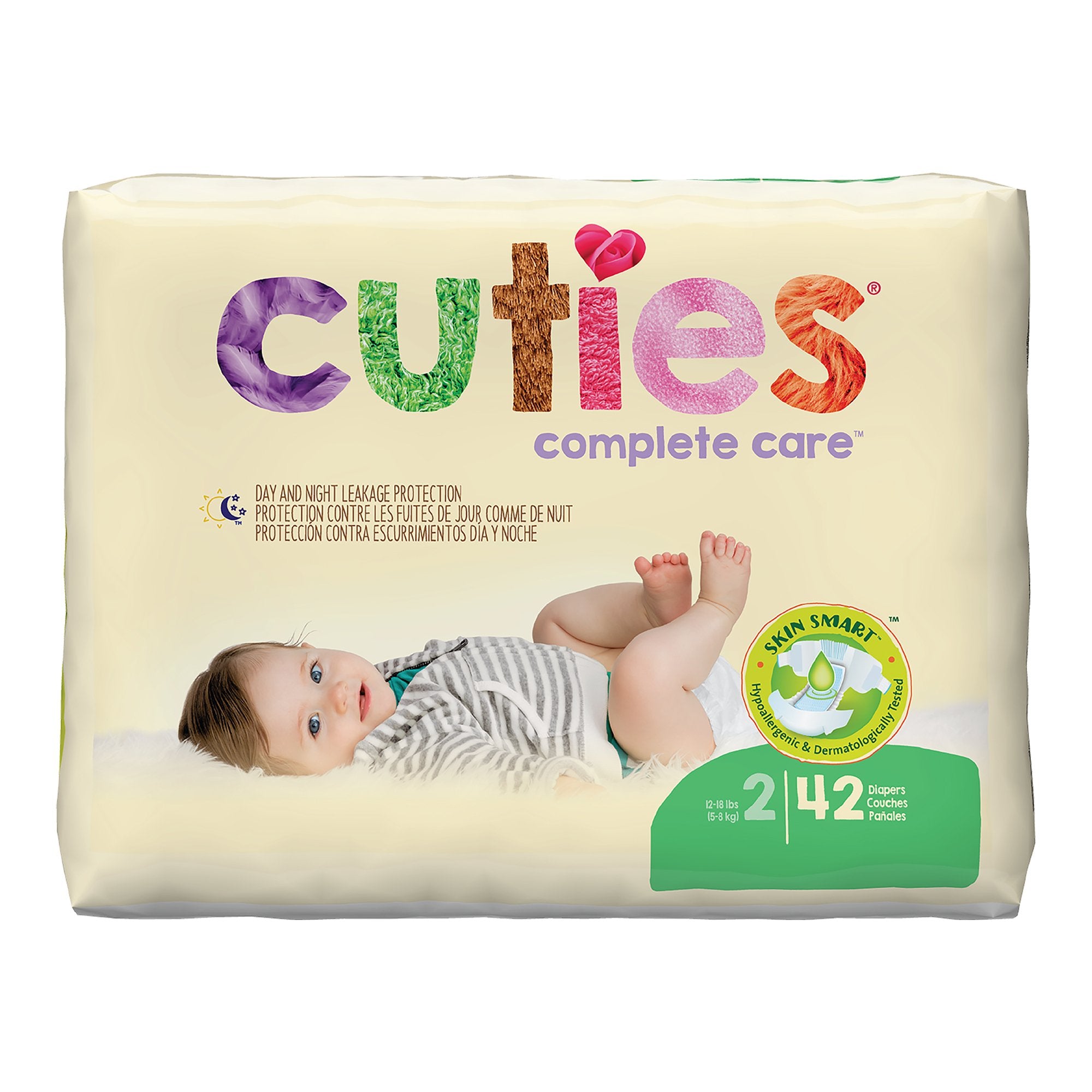 Unisex Baby Diaper Cuties Size 2 Disposable Heavy Absorbency