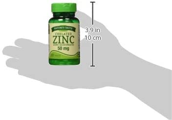 Nature's Truth Zinc 50 mg Chelated Supplements, 100 Count, Pack of 3