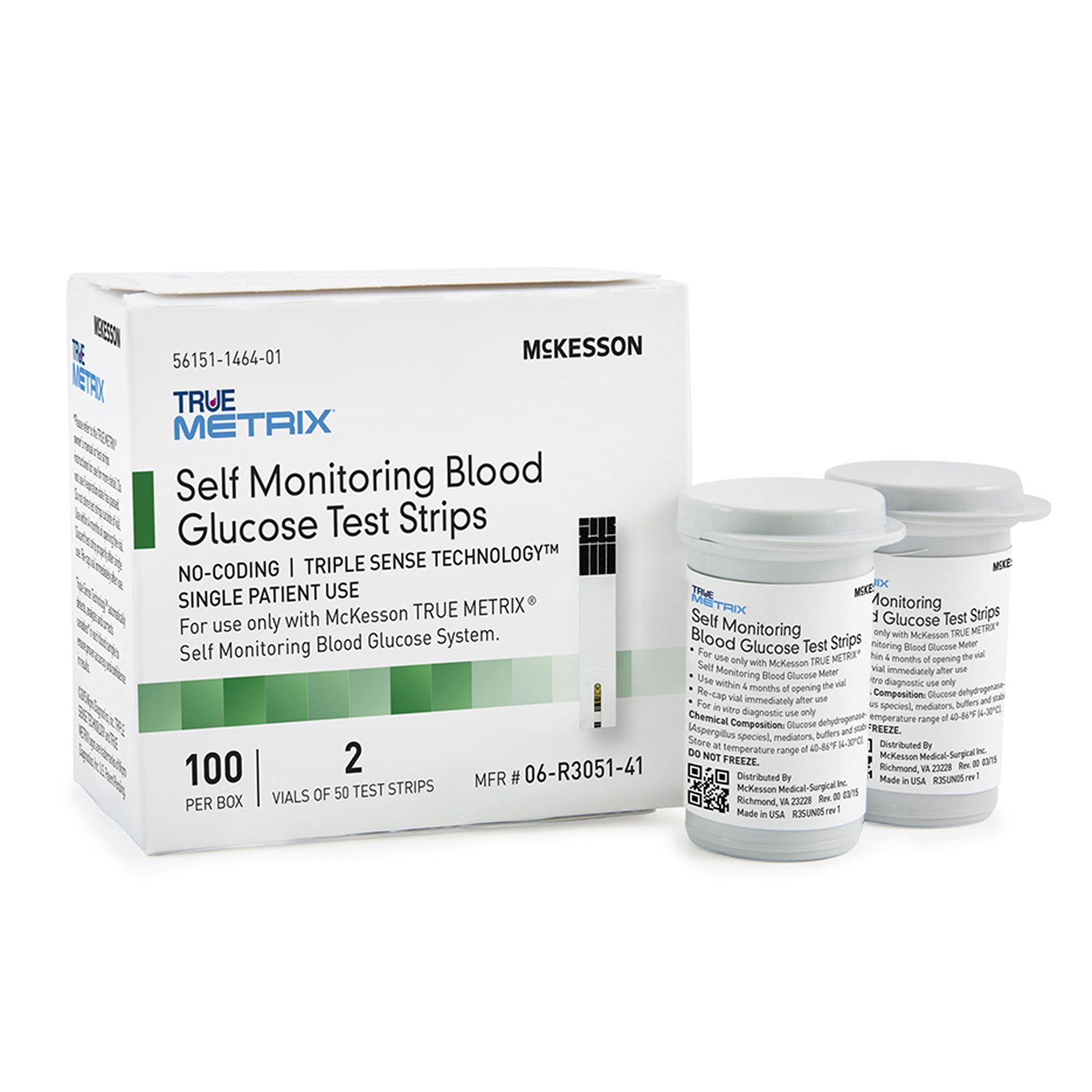 Blood Glucose Test Strips McKesson TRUE METRIX 100 Strips per Pack