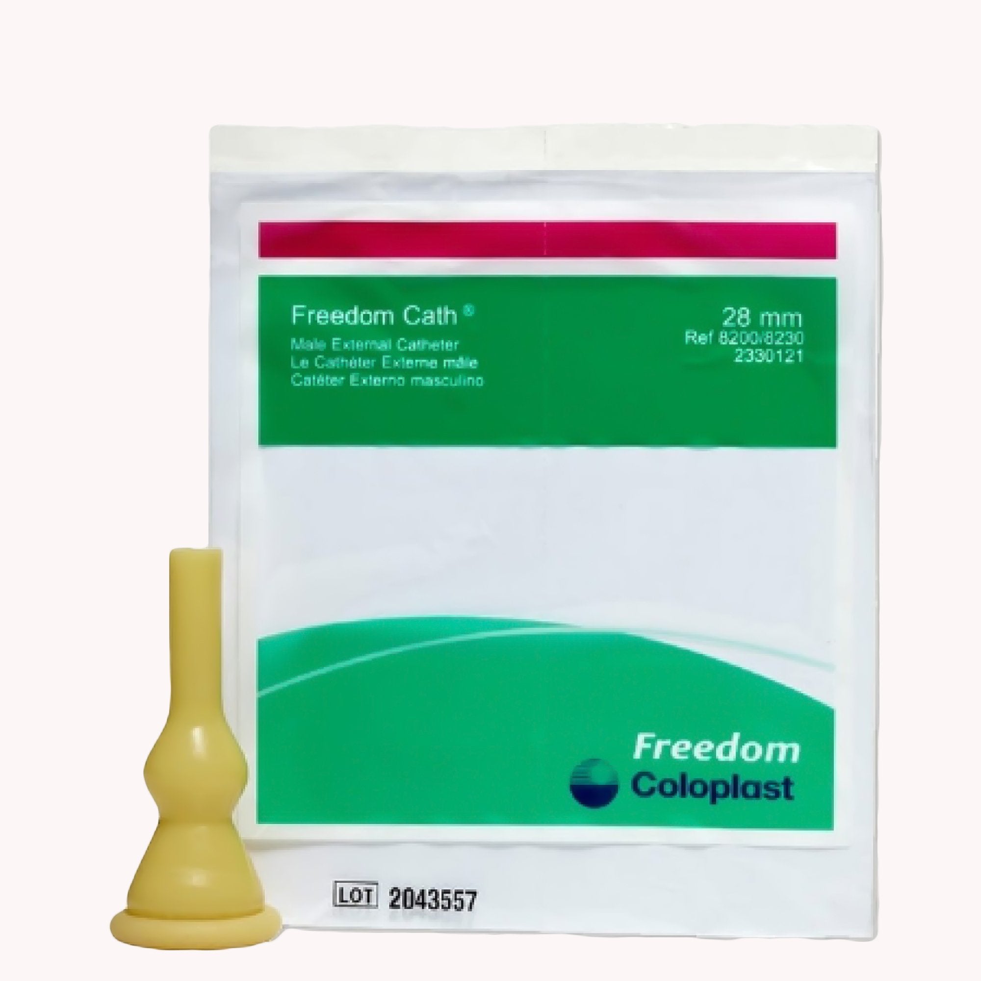 Male External Catheter Freedom Cath Self-Adhesive Latex Medium