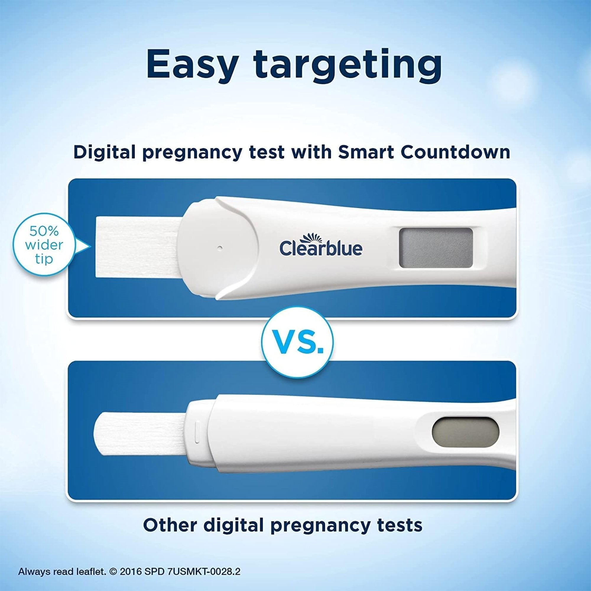 Fertility Test Kit Clearblue Fertility Test / Home Test Device hCG Pregnancy Test Urine Sample 2 Tests CLIA Waived