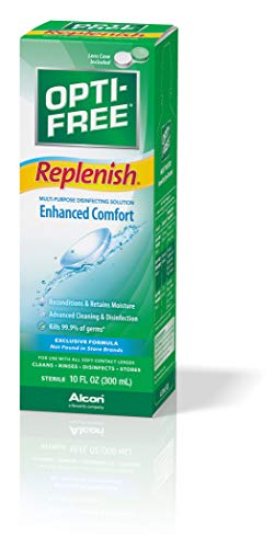 Opti-Free Replenish Multi-Purpose Disinfecting Solution With Lens Case, Lemon 10 Fl Oz