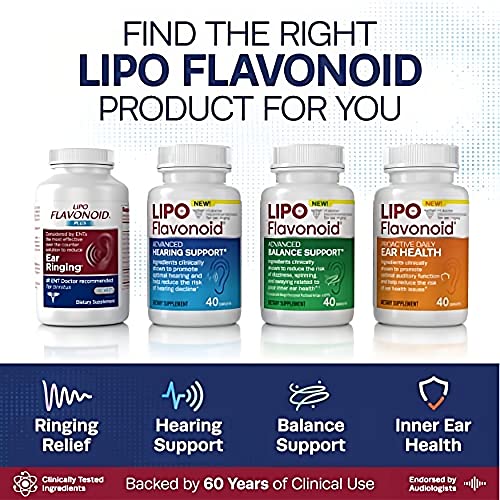 Lipo-Flavonoid Day & Night Combo Kit, Tinnitus Relief for Ringing Ears, Lipo-Flavonoid Plus & Lipo-Flavonoid Night with Melatonin & Vitamin C, 90 Caplets