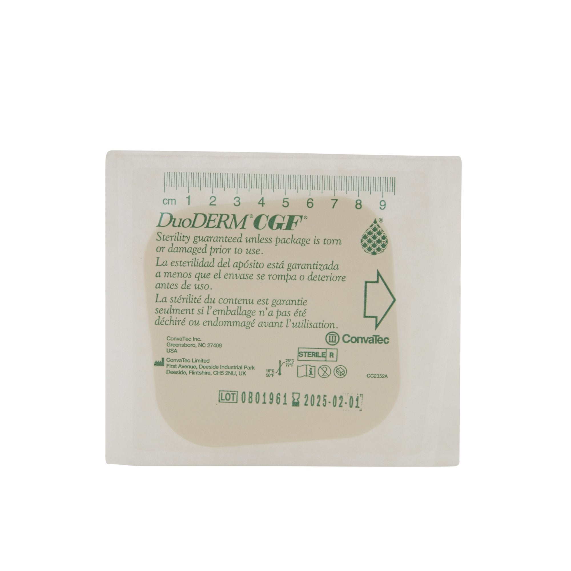 Hydrocolloid Dressing DuoDERM CGF 4 X 4 Inch Square Sterile