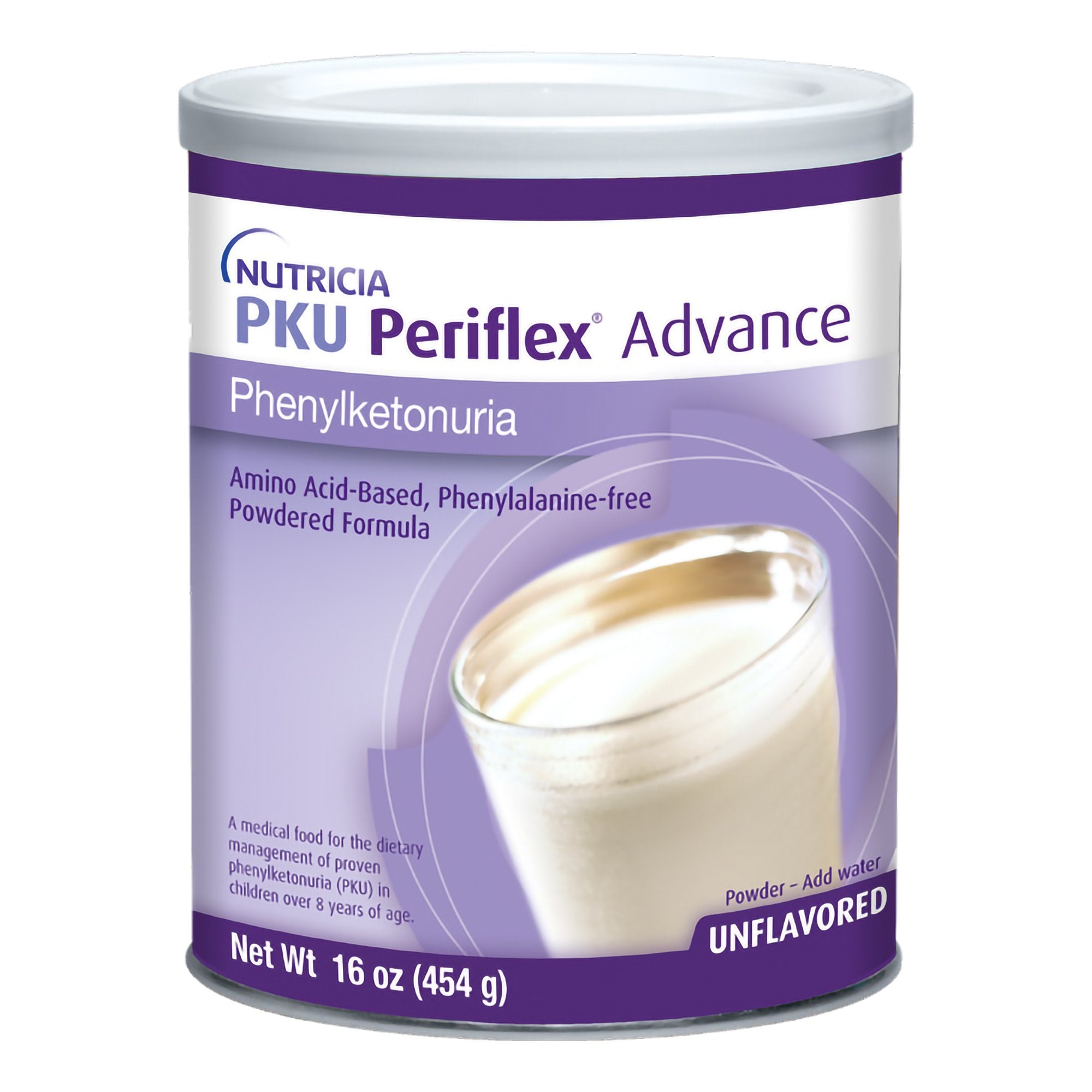 PKU Oral Supplement Periflex Advance Unflavored 16 oz. Can Powder