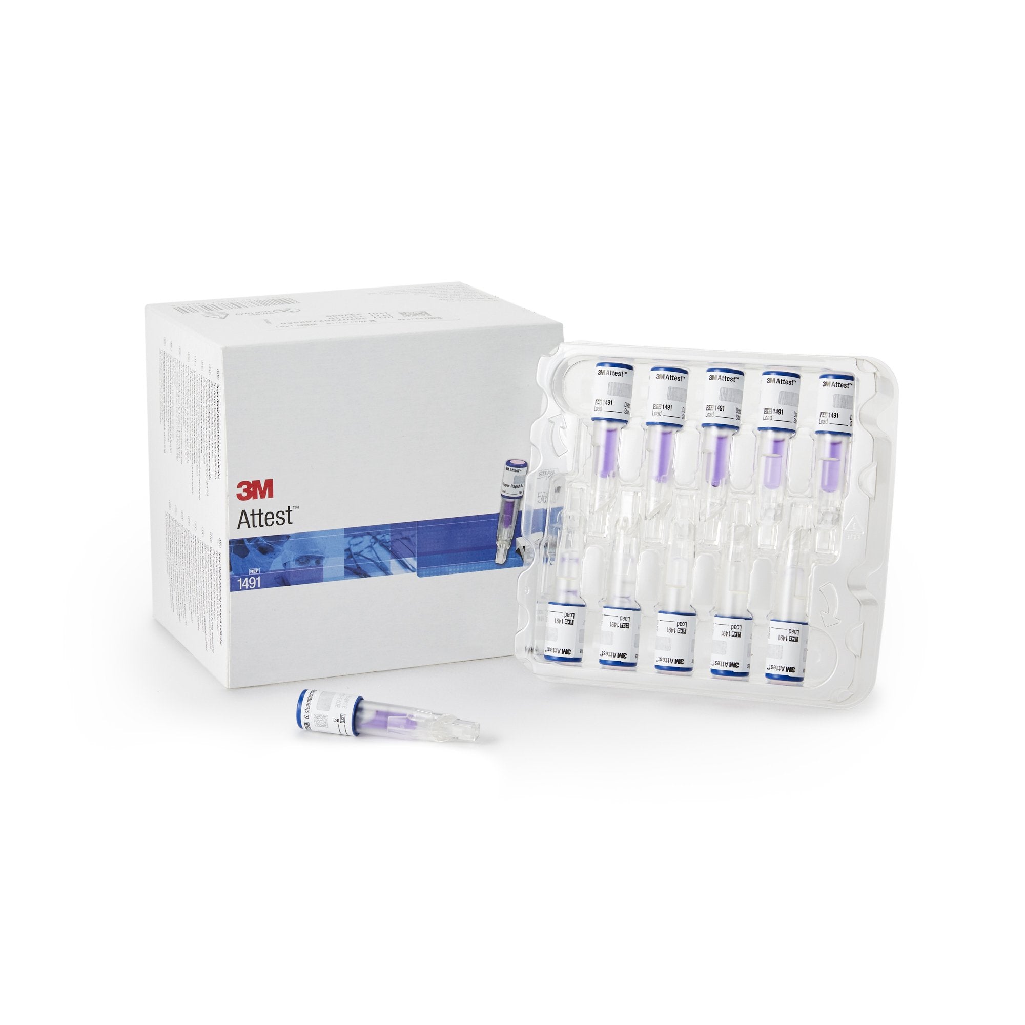 Attest Rapid Readout Sterilization Biological Indicator Vial Steam 2-1/2 Inch