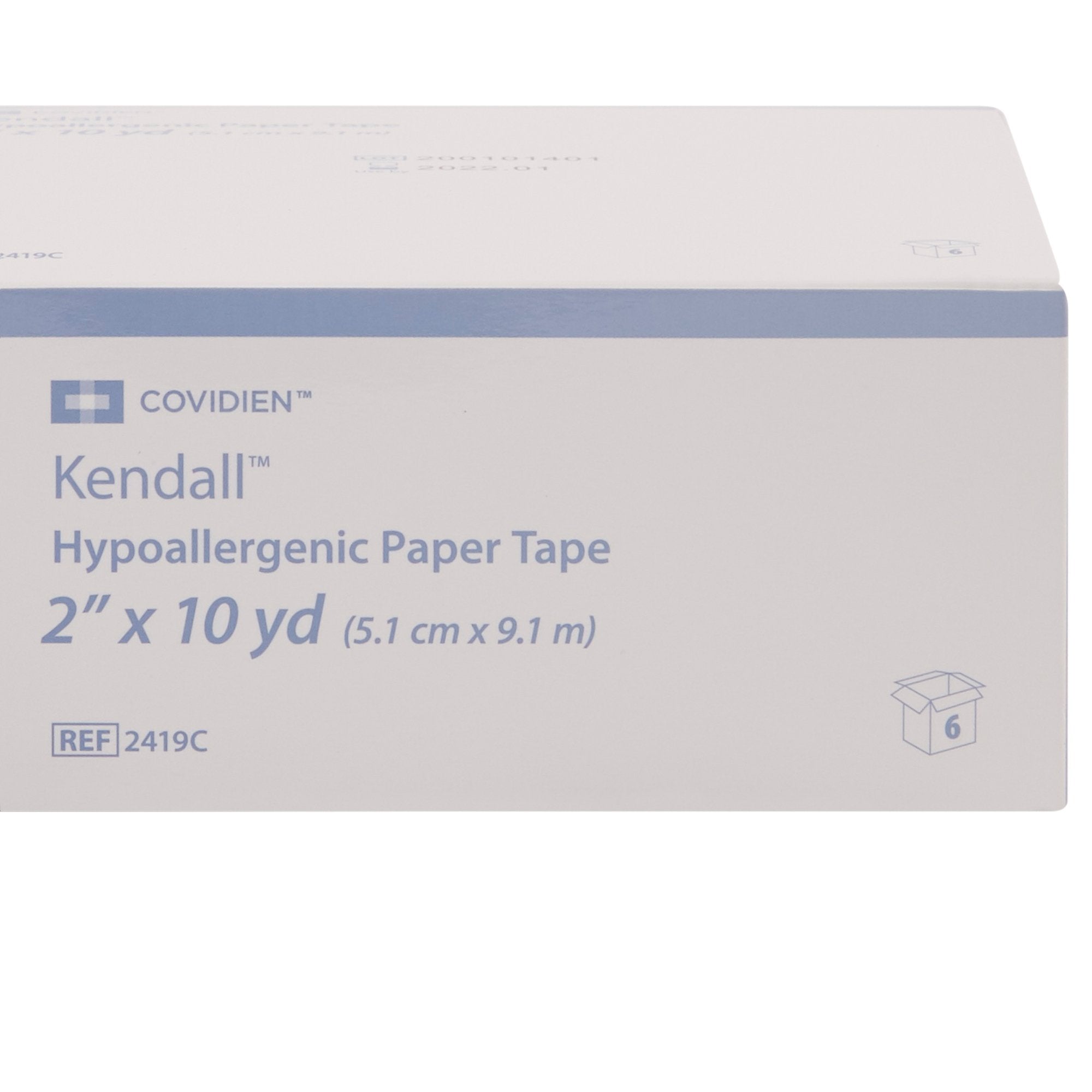 Medical Tape Kendall Hypoallergenic Breathable Paper 2 Inch X 10 Yard White NonSterile