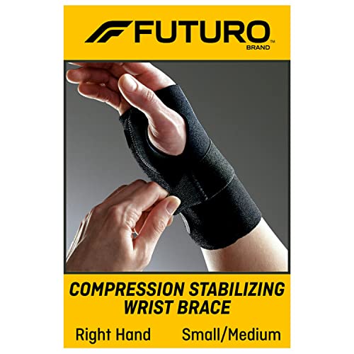 FUTURO Compression Stabilizing Wrist Brace, Right Hand, S/M