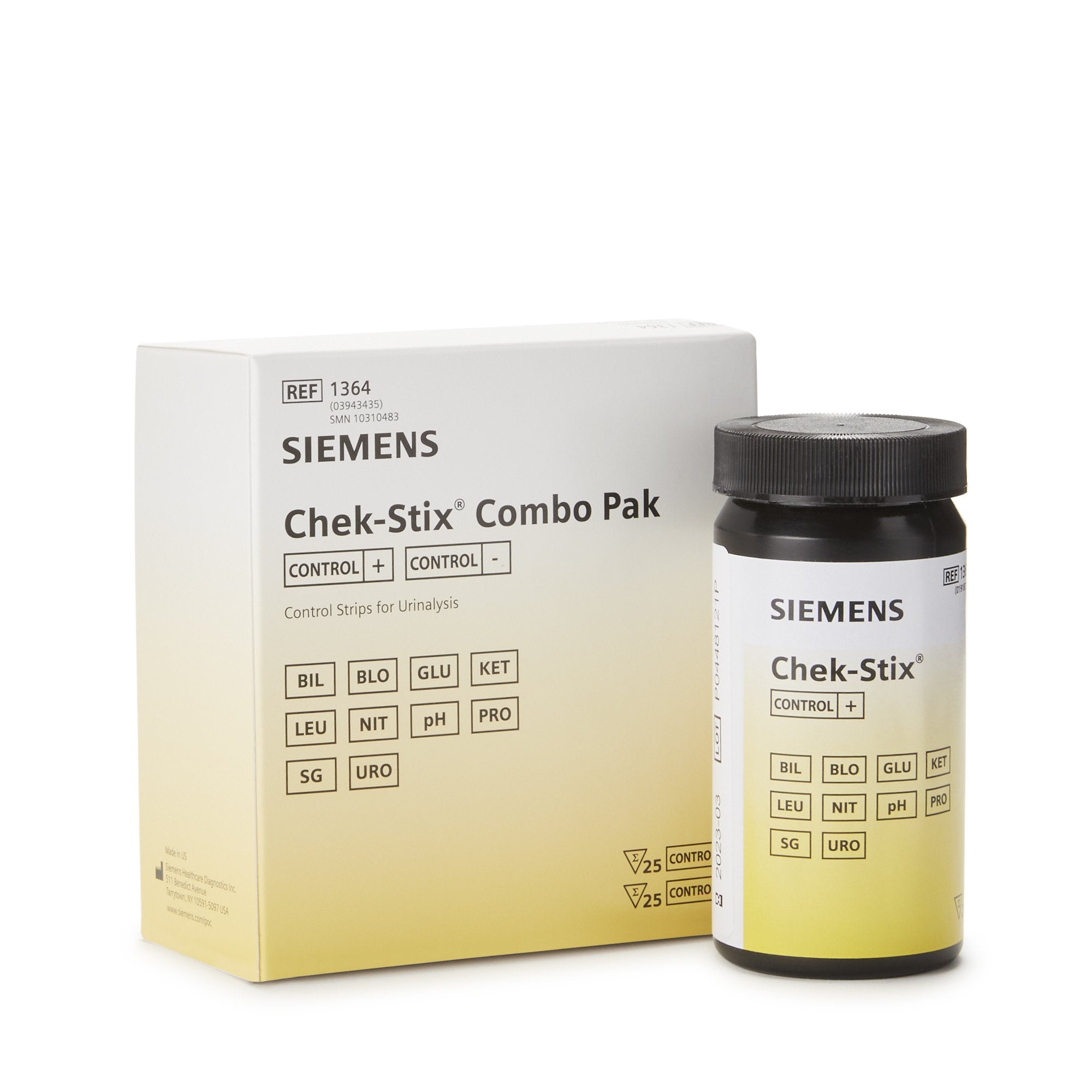 Urine Chemistry Control Chek-Stix Urine Dipstick Tests Positive Level / Negative Level 100 per Bottle
