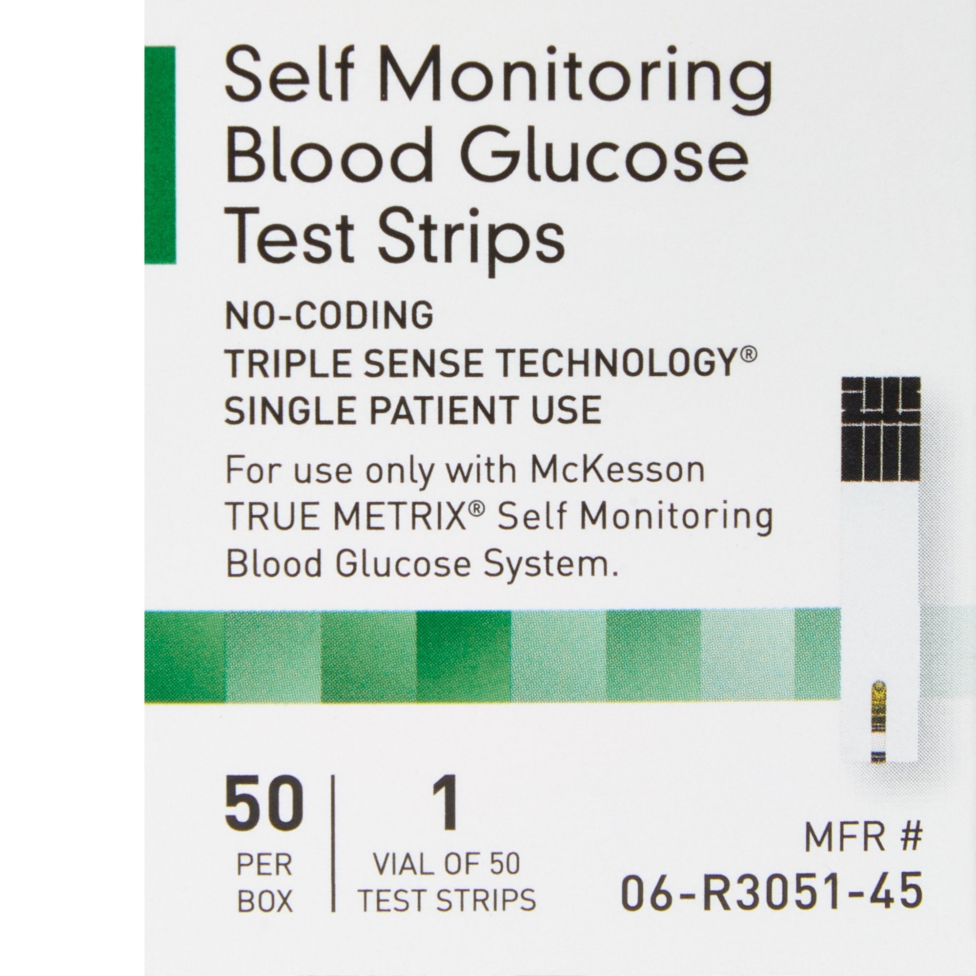 Blood Glucose Test Strips McKesson TRUE METRIX 50 Strips per Pack