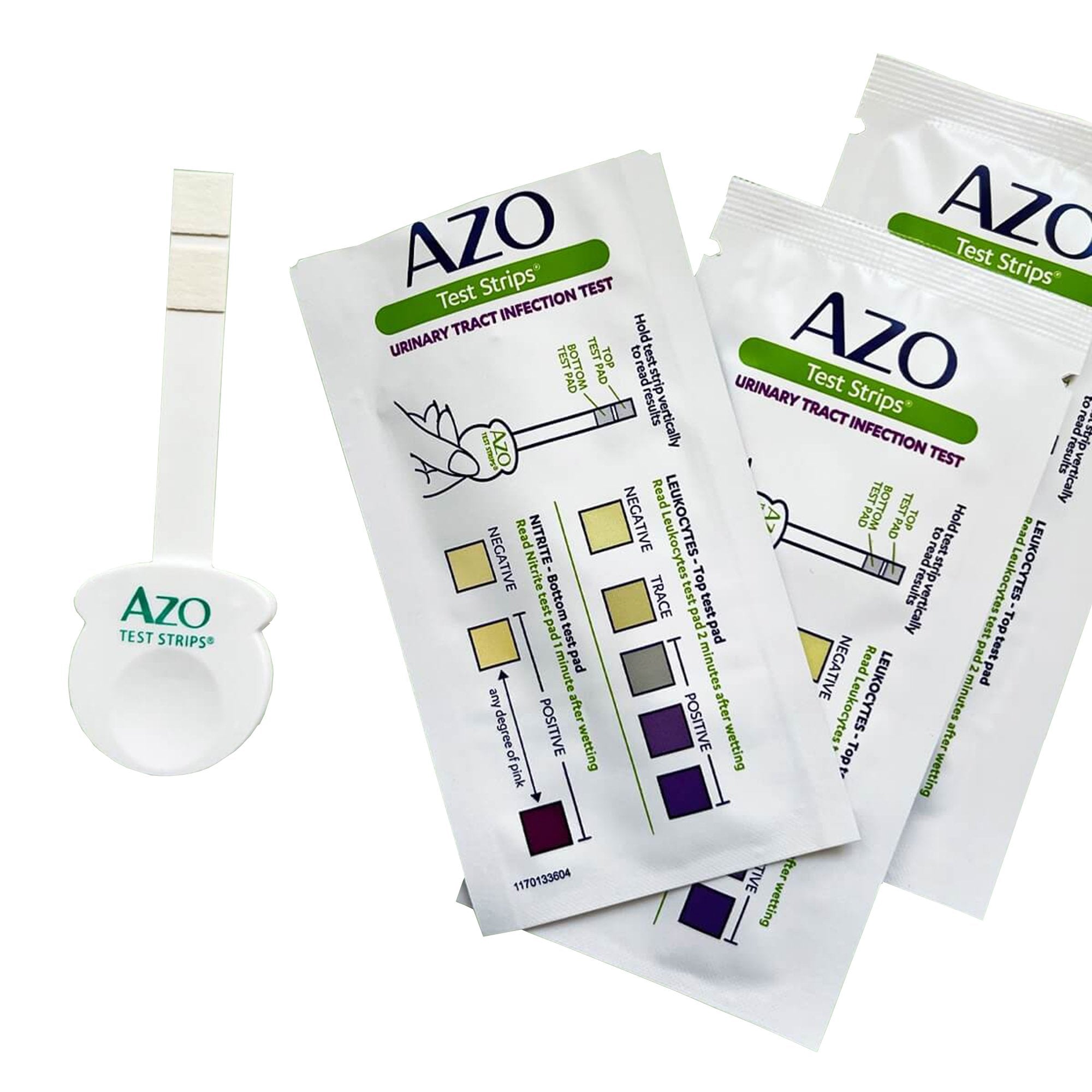 Urinalysis Test Kit AZO Test Strips Home Test Device Urinary Tract Infection Detection Urine Sample 3 Tests CLIA Waived