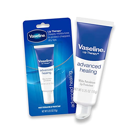 Vaseline Lip Therapy Lip Balm Tube For healthier looking lips Advanced Healing Moisturizer For Dry Lips 0.35 oz