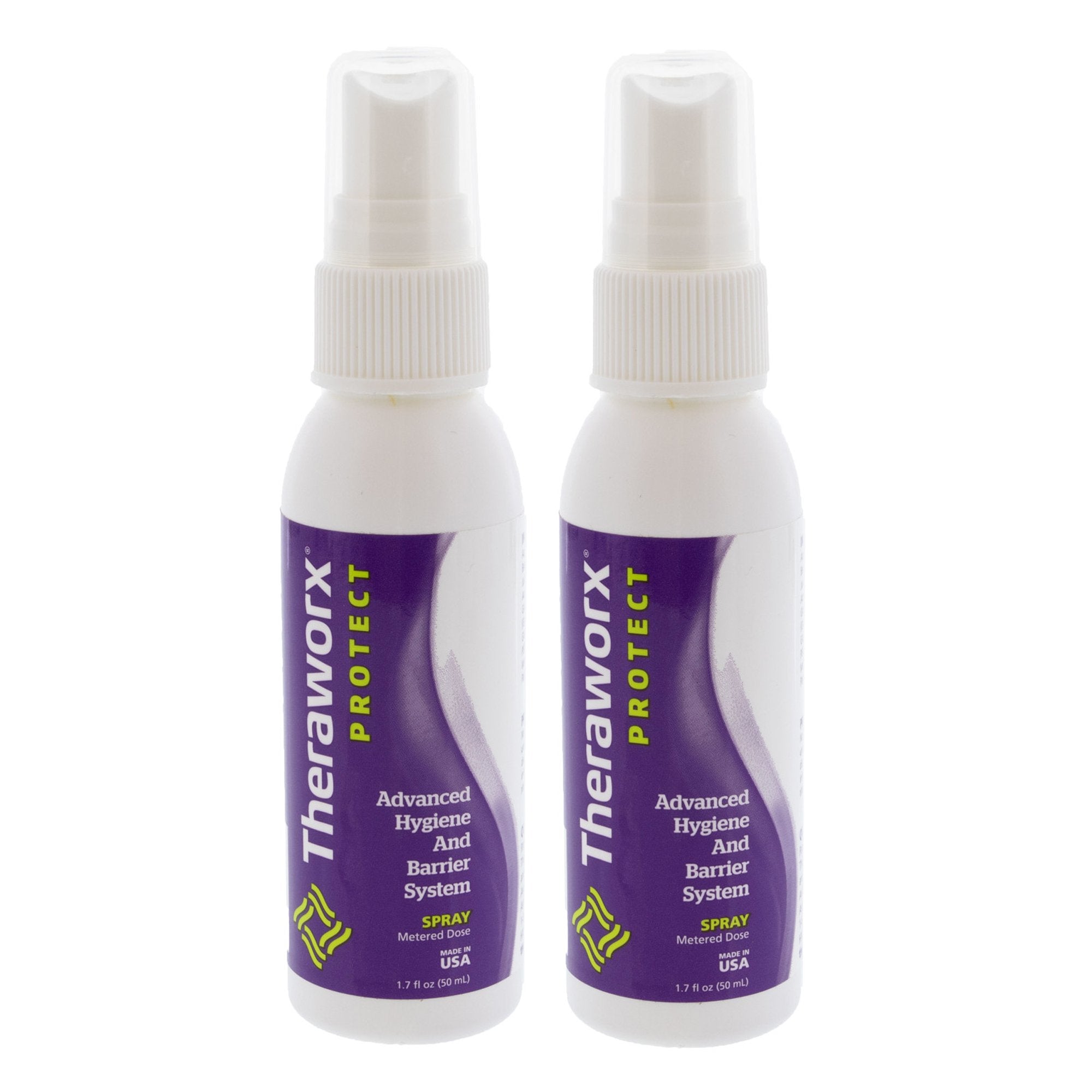 Rinse-Free Cleanser Theraworx Protect Advanced Hygiene and Barrier System Liquid 1.7 oz. Pump Bottle Lavender Scent