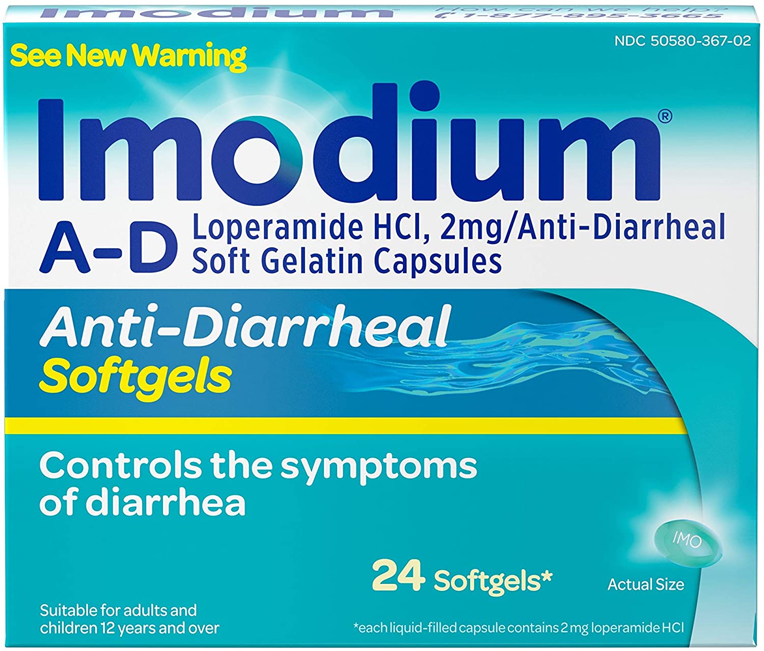 Imodium A-D Anti-Diarrheal Medicine Softgels - 24 ct